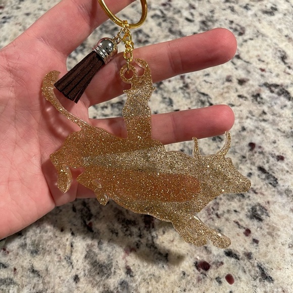 Handmade Bull Rider/Bull Riding/Cowboy Keychain - Picture 2 of 6
